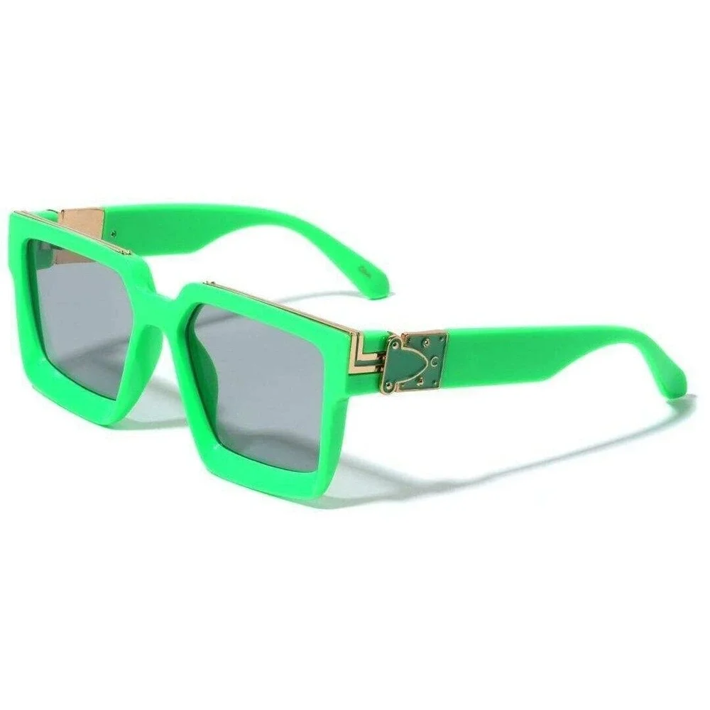 Green Sunglasses‎ Fashion Designer Square Luxury Beach Verde Lentes Gafas Nuevo